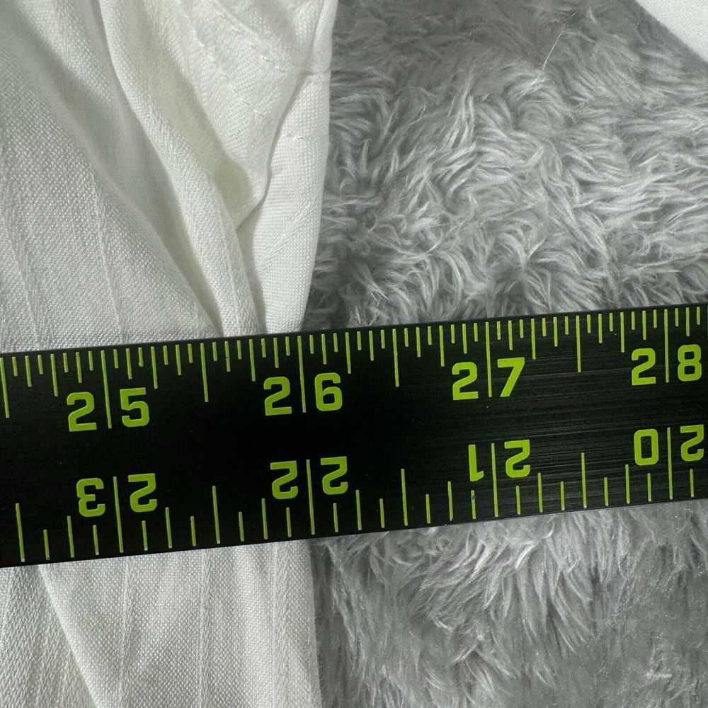 Blanc Du Nil Shirt Mens XL White Cotton‎ Hawaiian Tropical Resort Lightweight - Picture 5 of 8